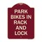 Signmission Park All Bikes in Rack and Lock Heavy-Gauge Aluminum Architectural Sign, 24" x 18", BU-1824-23498 A-DES-BU-1824-23498 - alternate 1